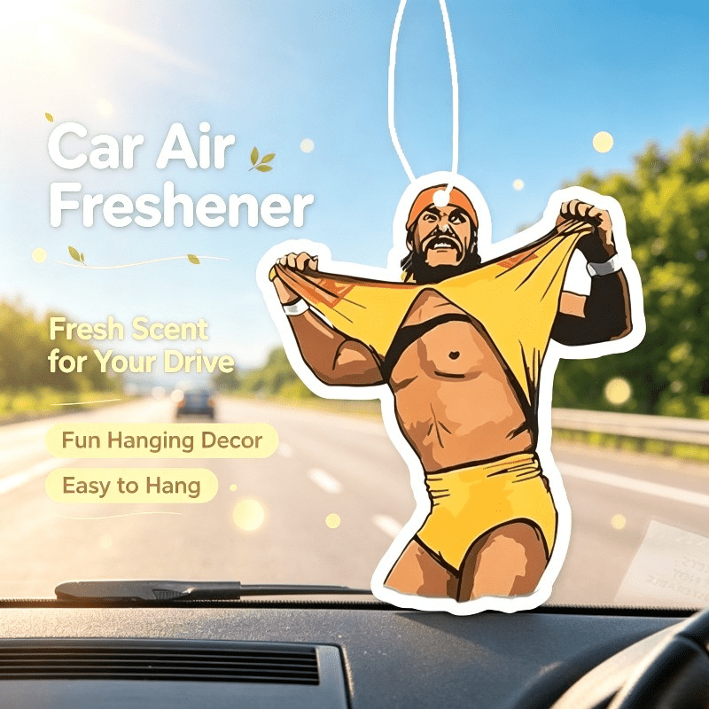 Car Air Freshener - Car Air Freshener Retro Wrestler Character