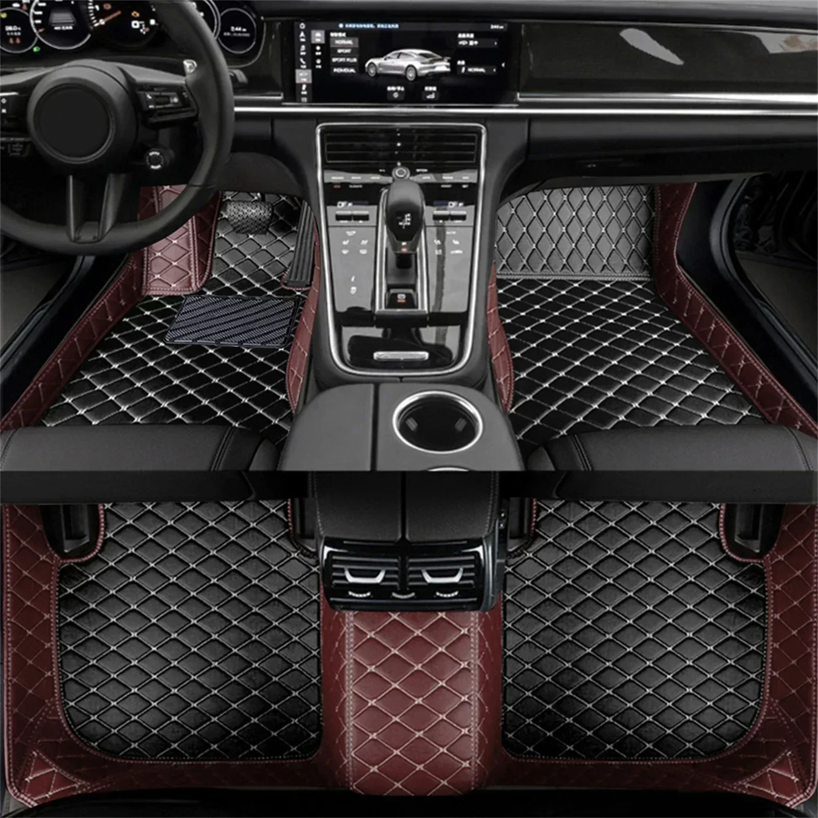 Color Splicing Car Floor Mats  - đánh giá và giá Car Floor Mat